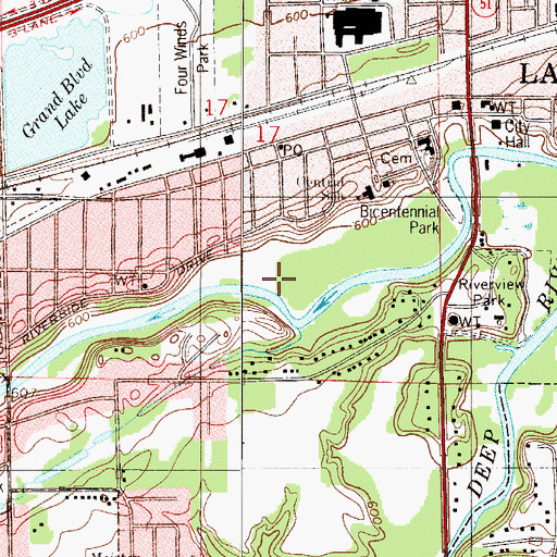 Topographic Map of Kingdom Hall of Jehovahs Witness Church, IN