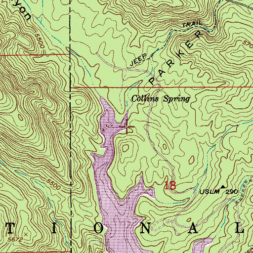 Topographic Map of Rock Bluff Recreation Site, AZ
