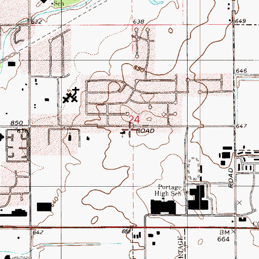 Topographic Map of First United Presbyterian Church, IN