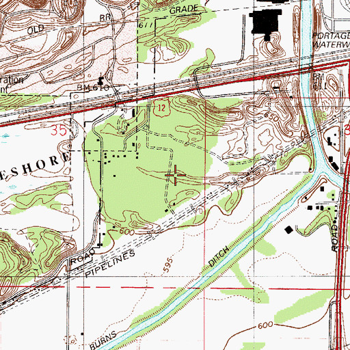 Topographic Map of Calvary Temple Church, IN