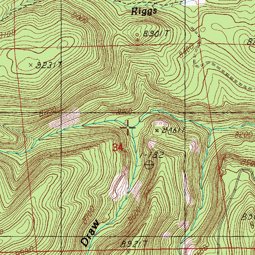 Topographic Map of Red Hole Draw, AZ