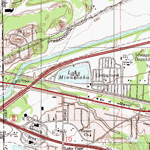 Topographic Map of Lake Minnehaha, IN