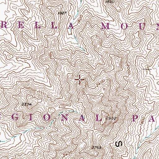 Topographic Map of Estrella Mountain Regional Park, AZ