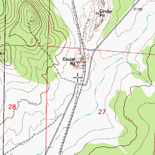 Topographic Map of Cruice Siding, AZ
