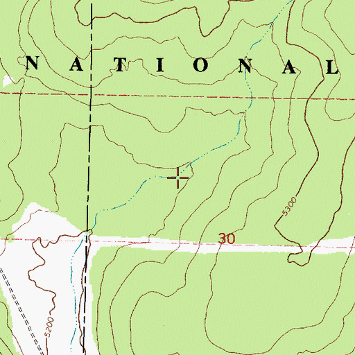 Topographic Map of Hat Ranch, AZ