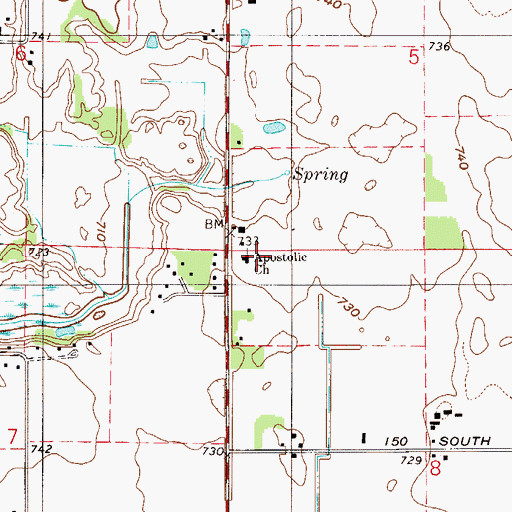 Topographic Map of Apostolic Church, IN