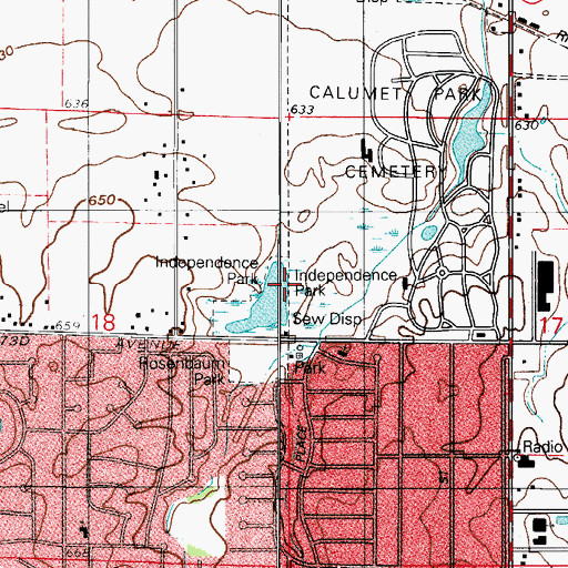 Topographic Map of Independence Park, IN