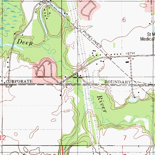 Topographic Map of Sprout Ditch, IN