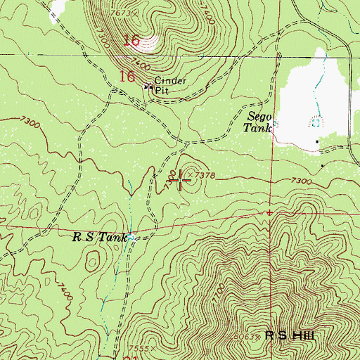 Topographic Map of Section Hill, AZ