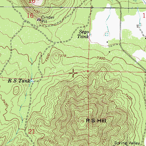 Topographic Map of Cross Country Ski Trail, AZ