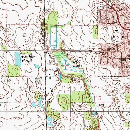 Topographic Map of Dog Lake (historical), IN