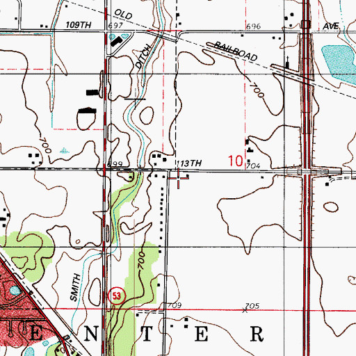 Topographic Map of Washington School (historical), IN