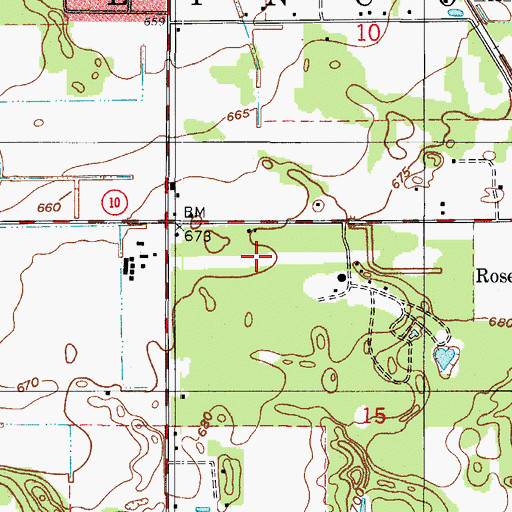 Topographic Map of Naked City Airstrip (historical), IN