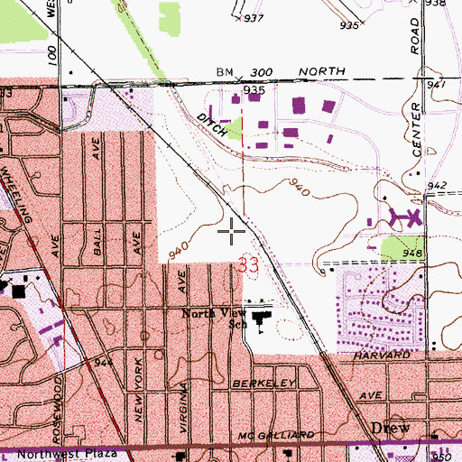 Topographic Map of Delaware County, IN