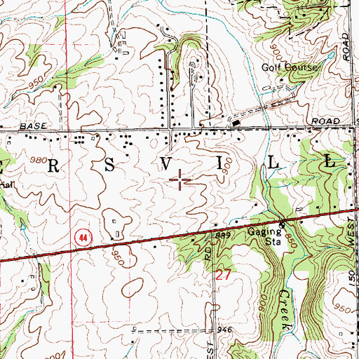 Topographic Map of Fayette County, IN