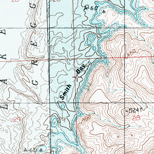 Topographic Map of Smith Bay, AZ