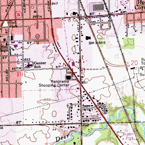 Topographic Map of Grant County, IN