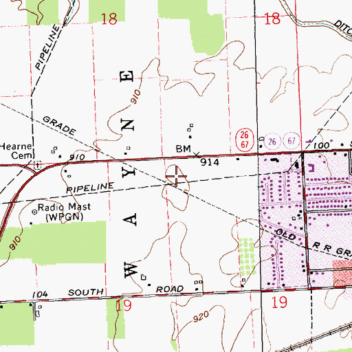 Topographic Map of Jay County, IN