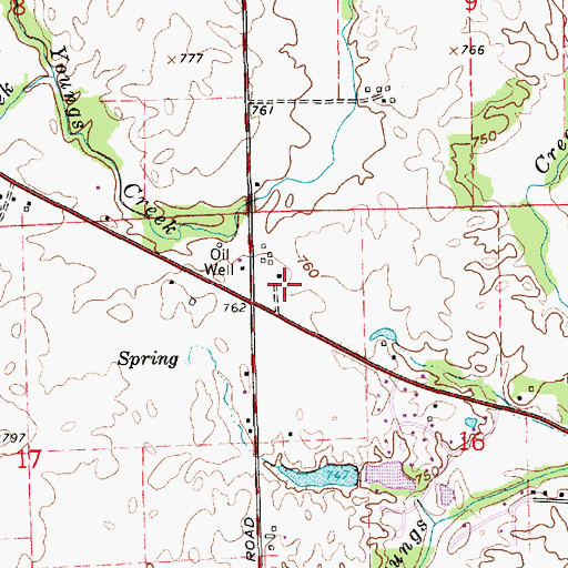 Topographic Map of Johnson County, IN