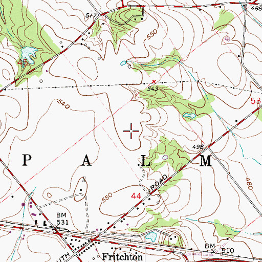 Topographic Map of Knox County, IN