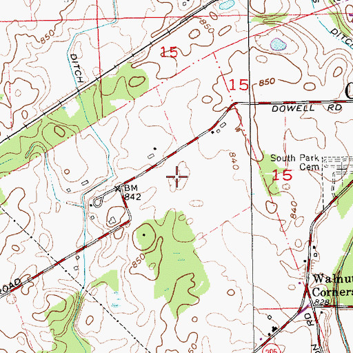 Topographic Map of Whitley County, IN