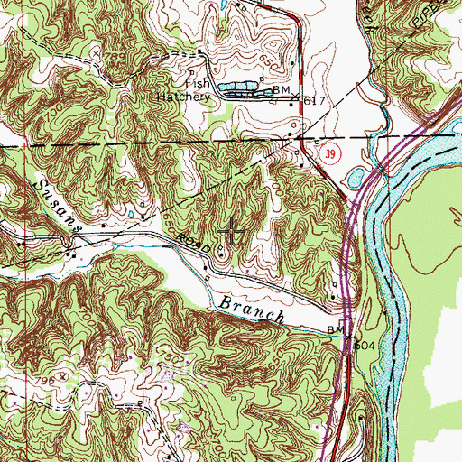 Topographic Map of Morgan County, IN