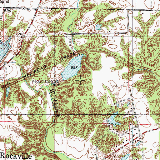 Topographic Map of Parke County, IN