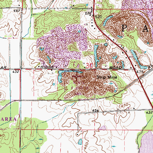 Topographic Map of Pike County, IN