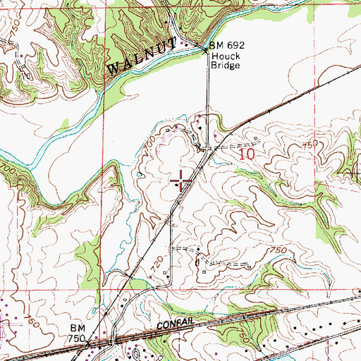 Topographic Map of Putnam County, IN
