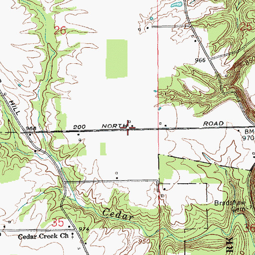 Topographic Map of Ripley County, IN