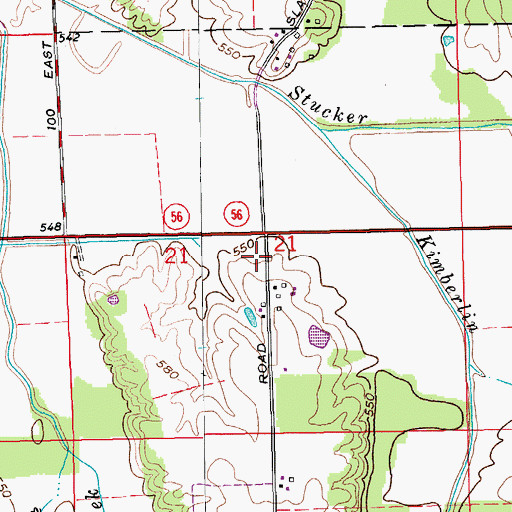 Topographic Map of Scott County, IN