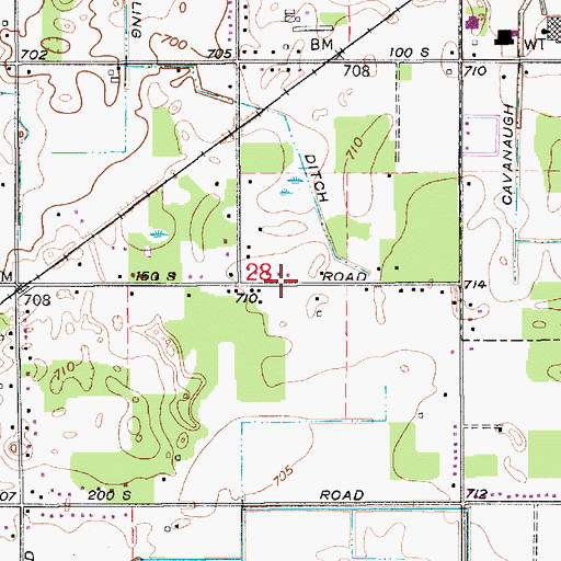 Topographic Map of Starke County, IN