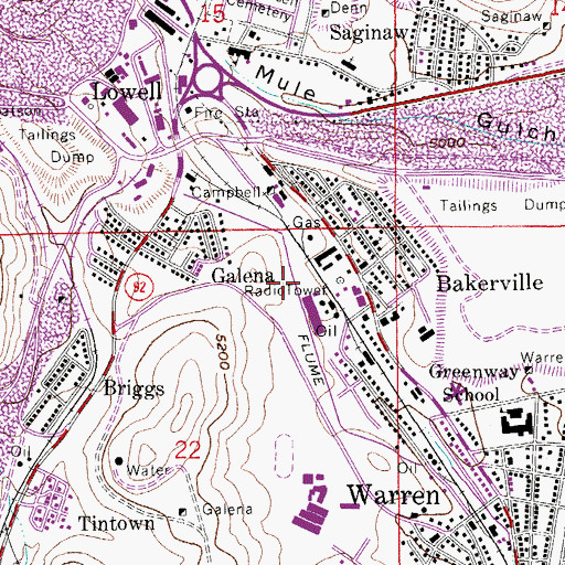 Topographic Map of KBZB-AM (Bisbee), AZ