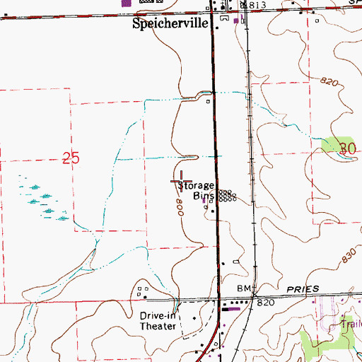 Topographic Map of Wabash County, IN