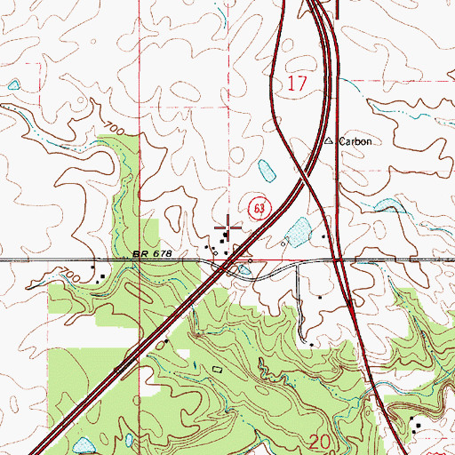 Topographic Map of Warren County, IN