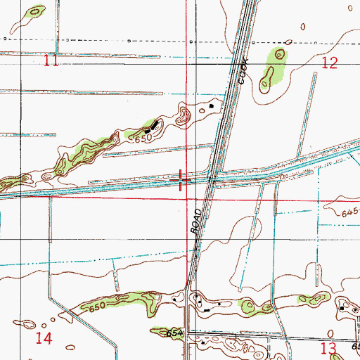 Topographic Map of Hodge Ditch, IN