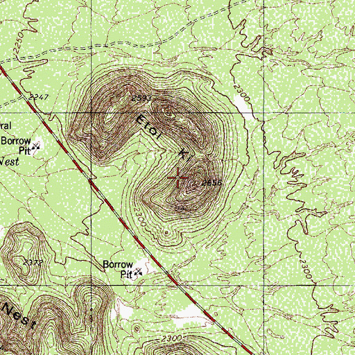 Topographic Map of Etoi Ki, AZ