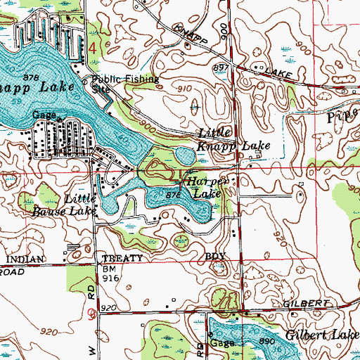 Topographic Map of Piper Branch, IN