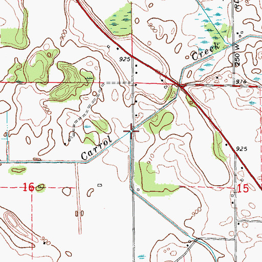 Topographic Map of Winebrenner Branch, IN