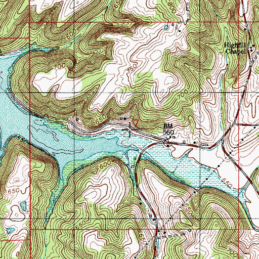 Topographic Map of Allstott School, IN