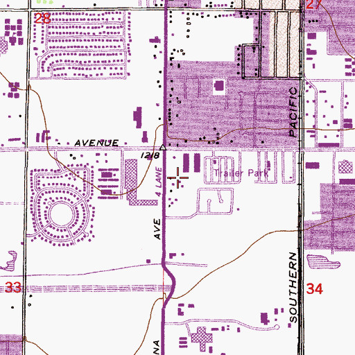 Topographic Map of KFNN-AM (Mesa), AZ