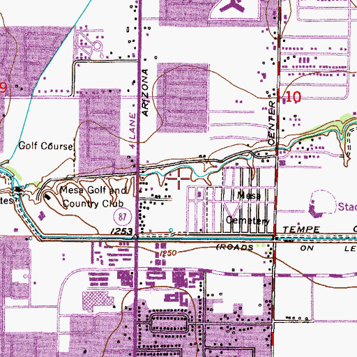 Topographic Map of KXAM-AM (Mesa), AZ