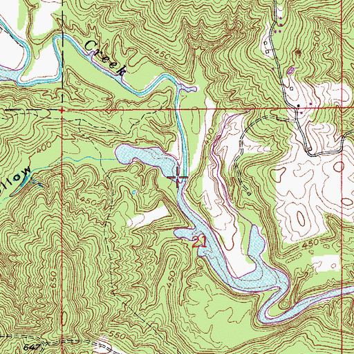 Topographic Map of Bull Hollow, IN