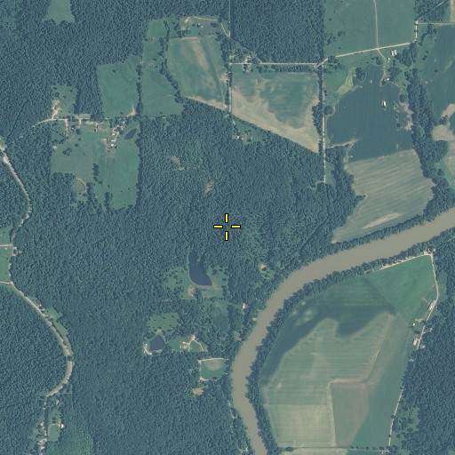 Aerial/Satellite Image of Cedar Bluff, IN