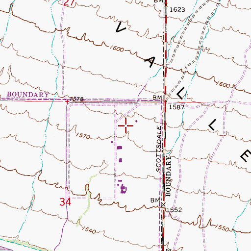 Topographic Map of KOOL-AM (Phoenix), AZ