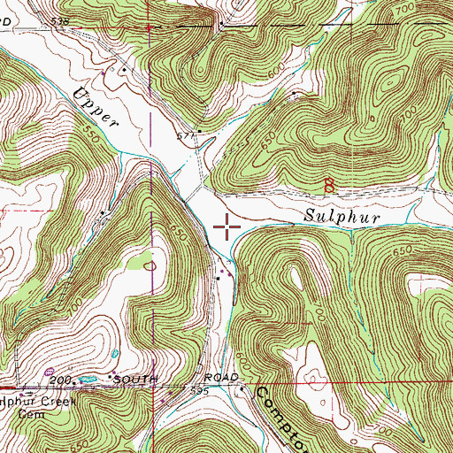 Topographic Map of Compton Hollow, IN