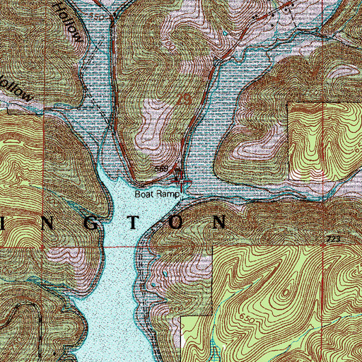Topographic Map of Crooked Creek, IN