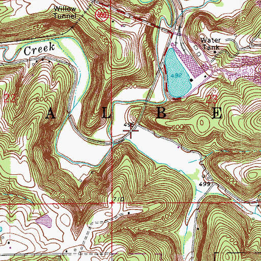 Topographic Map of Deep Cut Lake, IN