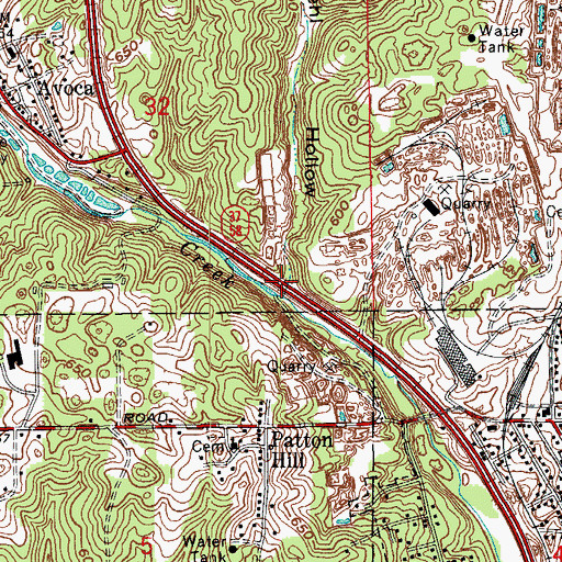 Topographic Map of Diehl Hollow, IN