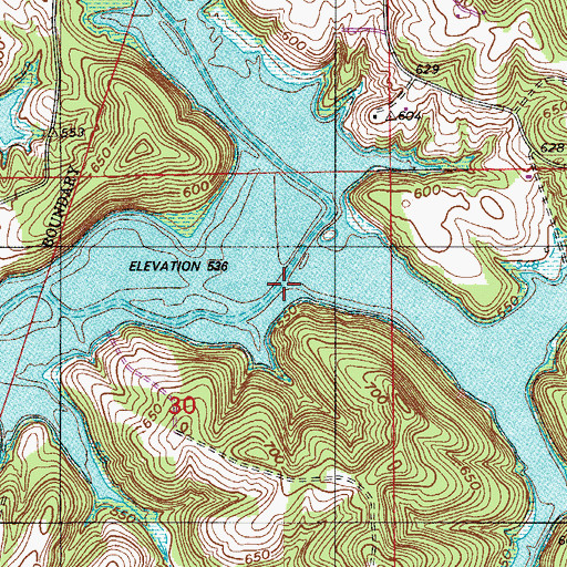 Topographic Map of Dumplin Branch, IN
